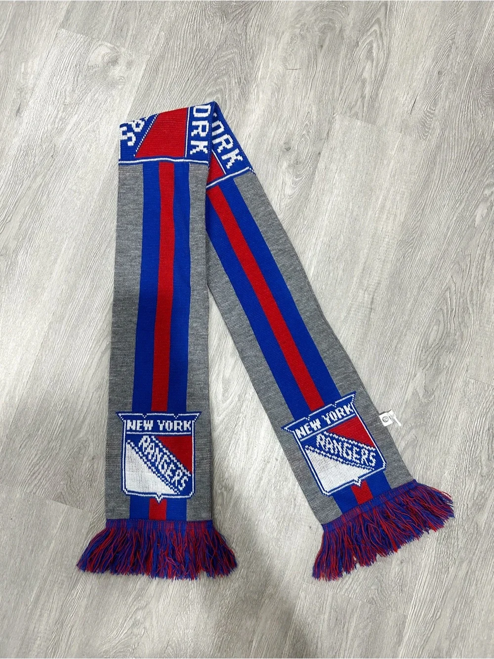 NHL New York Rangers Gray Blue Red Team Scarf